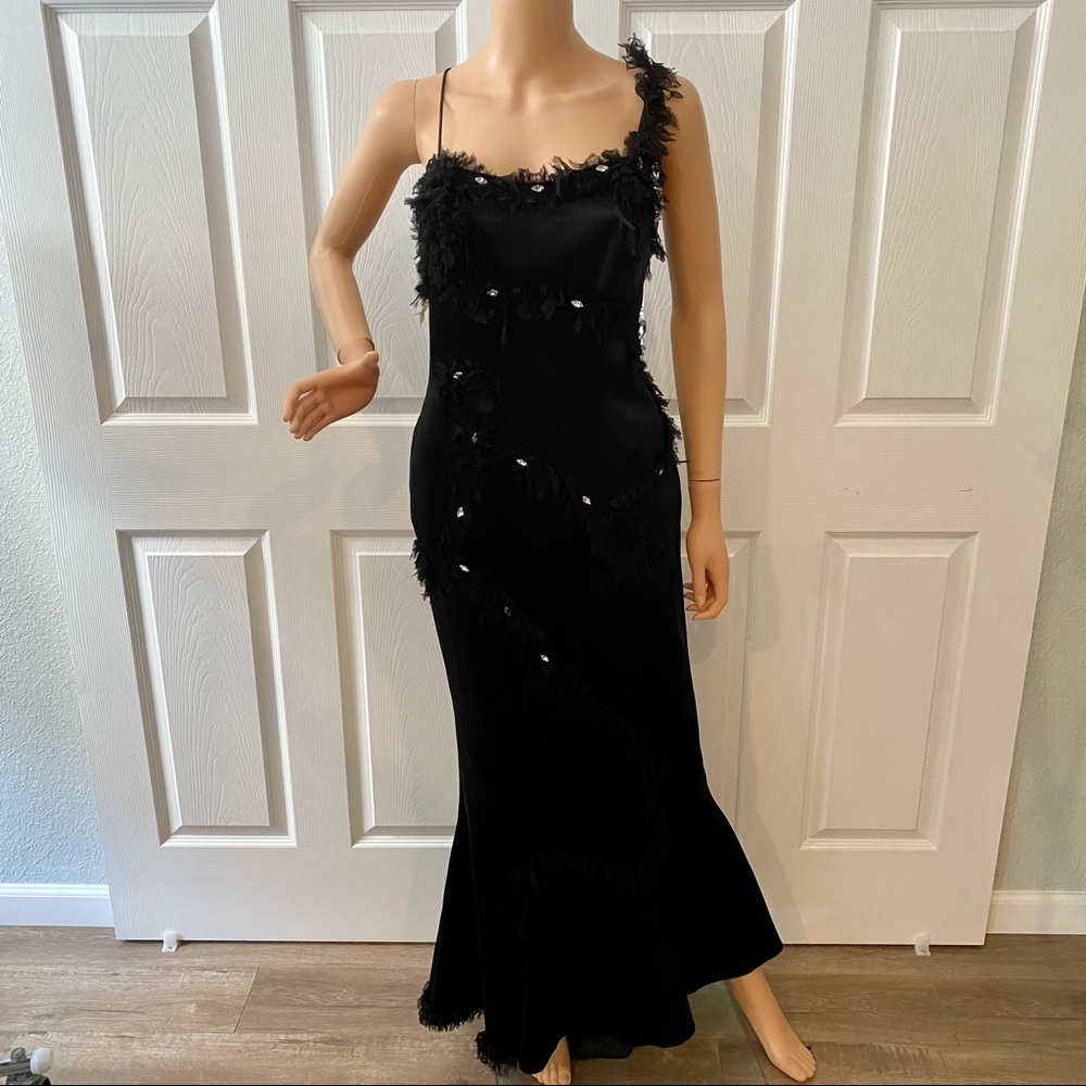 ALLIAGE FRENCH DESIGNER SZ 44 BLACK GOWN